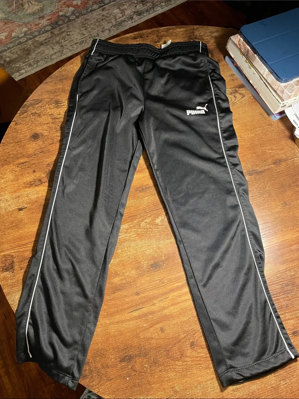 Puma Black & Gray Matching Set - track pants and long sleeve tshirt boys size 8